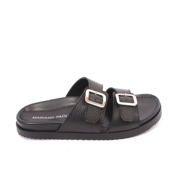 Mariano Paoletti 326a Black Leather Slides Men Comfort Sandals main image 8